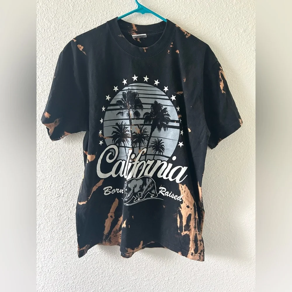 Bleach Dyed California Graphic Tee XL Heavyweight All Time Pro - Picture 8 of 8